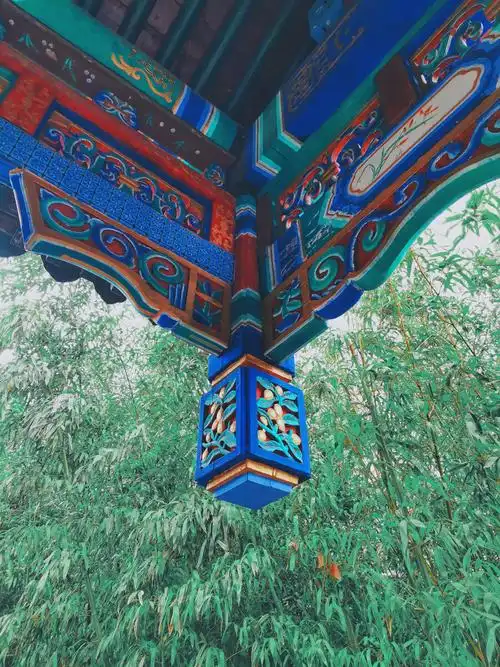 中国古建筑垂花柱特写