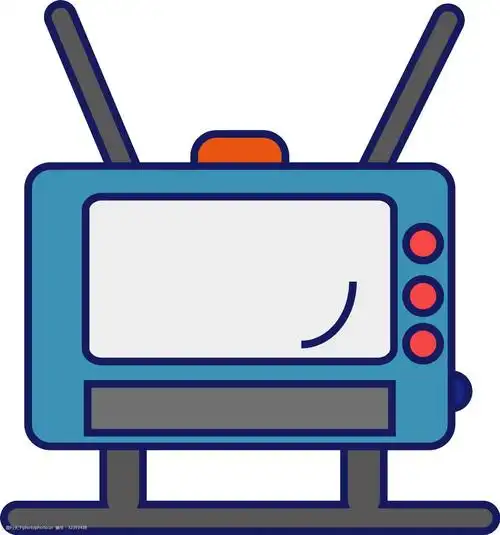 卡通可爱电视机玩具矢量图