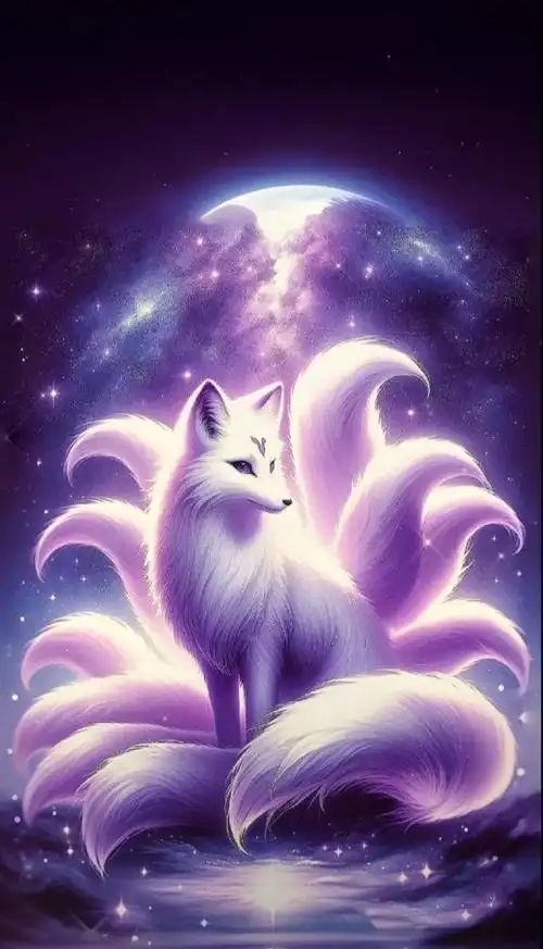 壁纸分享,漂亮的九尾狐手机高清壁纸