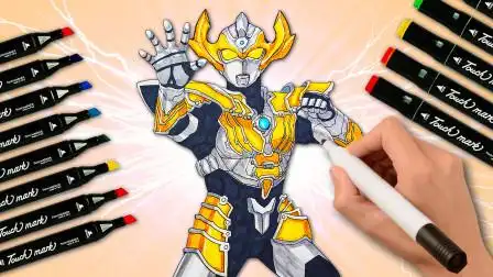 金光闪闪的泰迦奥特曼煜坤形态