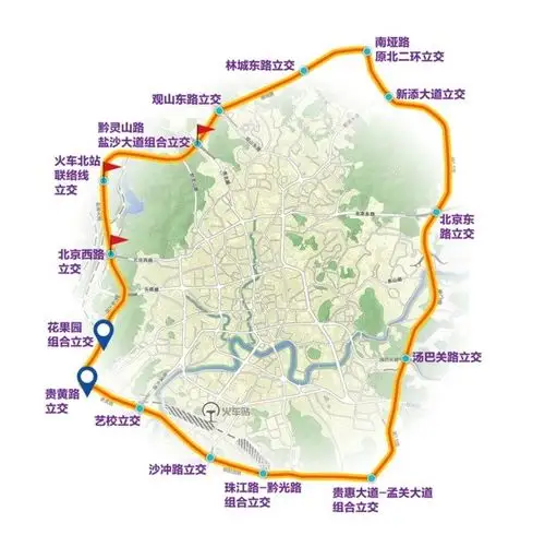 贵阳一点五环运行收费和路线情况