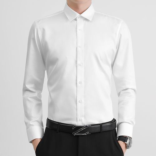 白衬衫秋冬保暖西装休闲蓝色职业加厚加绒务正衬衫