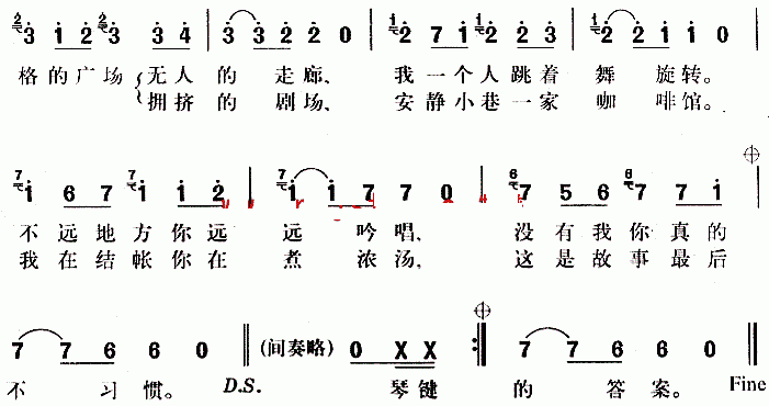 布拉格广场简谱布拉格广场歌谱蔡依林演唱歌曲