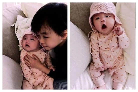 日前爱妻孙泰英又为他生下女儿riho,近来权相佑首次在网上公开爱女