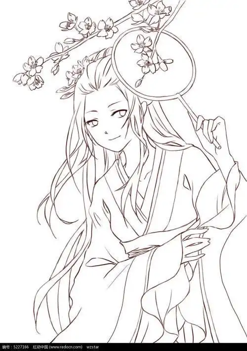 古风简笔画唯美飞天舞简笔画唯美的古风女子古风人物简笔画貂蝉简笔画