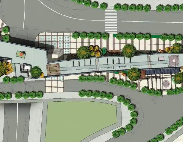 某街头小游园景观设计方案-图一某街头小游园景观设计方案包括总平面