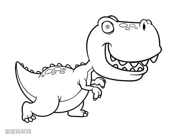 凶猛的霸王龙简笔画图片