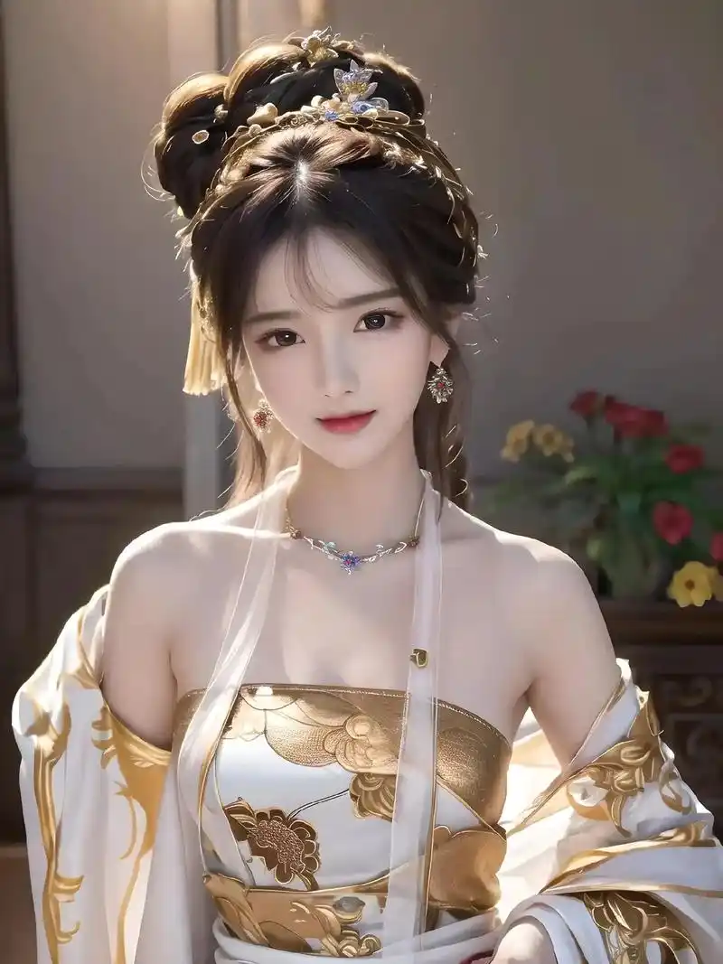 时光织梦:古装女子的华美舞台.#二次元 #原创 #古风 #a - 抖音