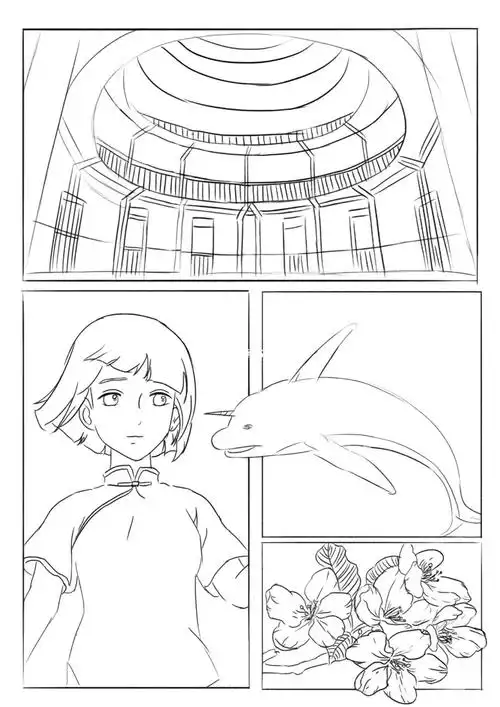 分镜插画大鱼海棠手绘