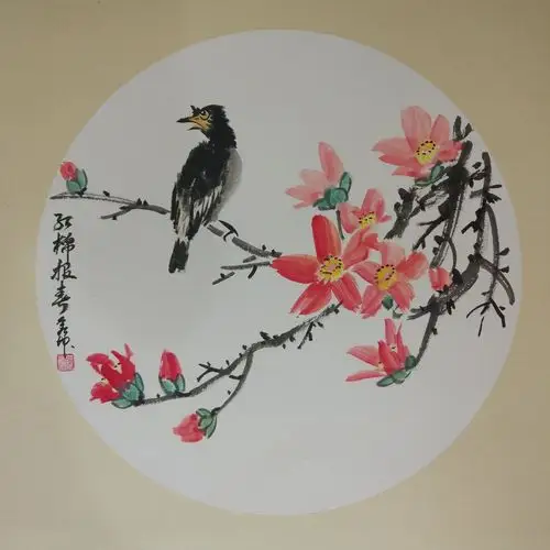 国画卡纸作品50x50