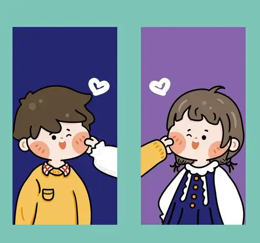 插画,情侣头像|插画|商业插画|qitya - 原创作品 - 站酷 (zcool)