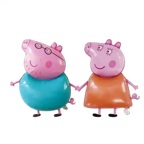 正版授权猪小妹一家猪爸爸猪妈妈佩奇家人玩具气球