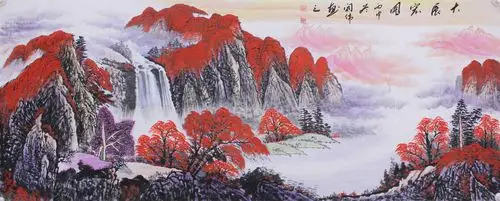 当代山水画家杨开伟老师鸿运当头系列