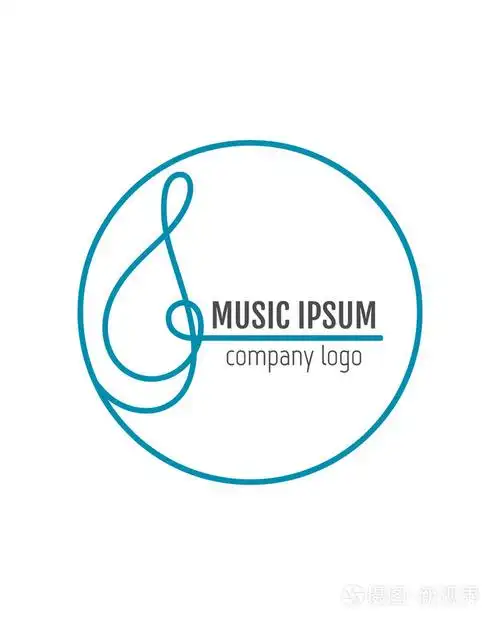 商业,艺术,音乐公司的标志.矢量