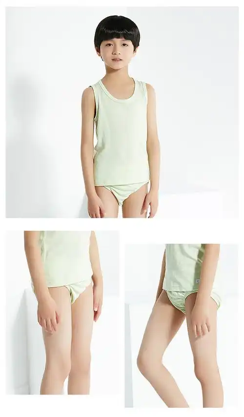 内裤三枪儿童纯白色全棉男童三角裤纯棉深档小男孩内裤