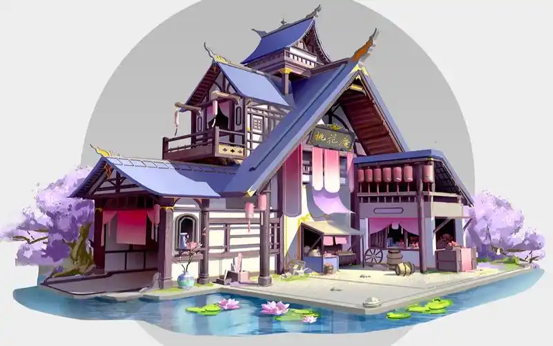 【3dmax】古风场景模型制作,3d基础场景建模思路讲解