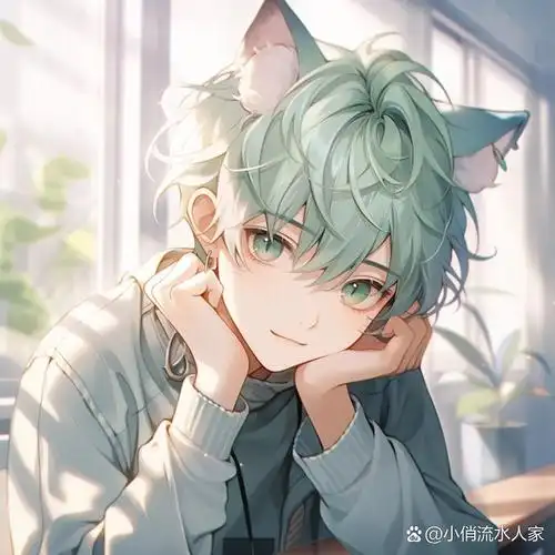 猫耳少年|头像|绿色系
