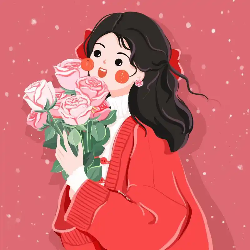 背景多种配色供大家选择~      插画分享 | 手绘头像 | 人物插画