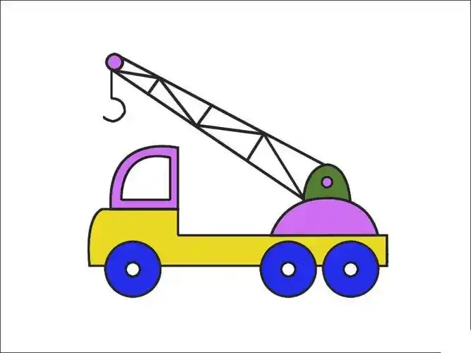 吊车简笔画图片