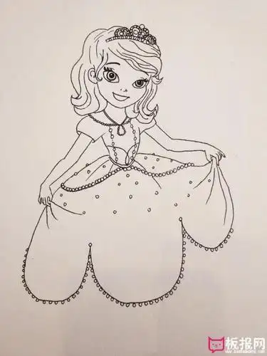 公主苏菲亚简笔画
