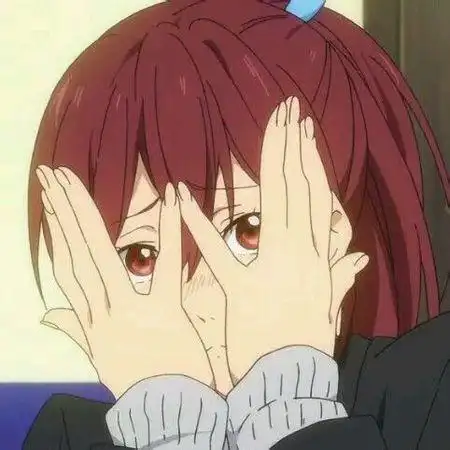 捂眼睛不敢看小女孩日本动漫gif动图_动态图_表情包下载_soogif