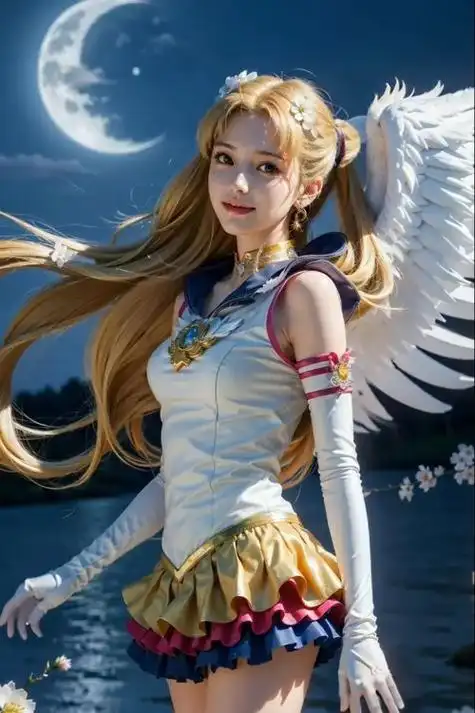 美少女战士ai真人版小姐姐穿水手服战斗太美