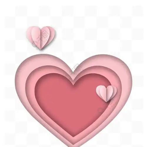 立体层次爱心情人节母亲节七夕元素