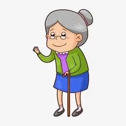 手绘慈祥的奶奶