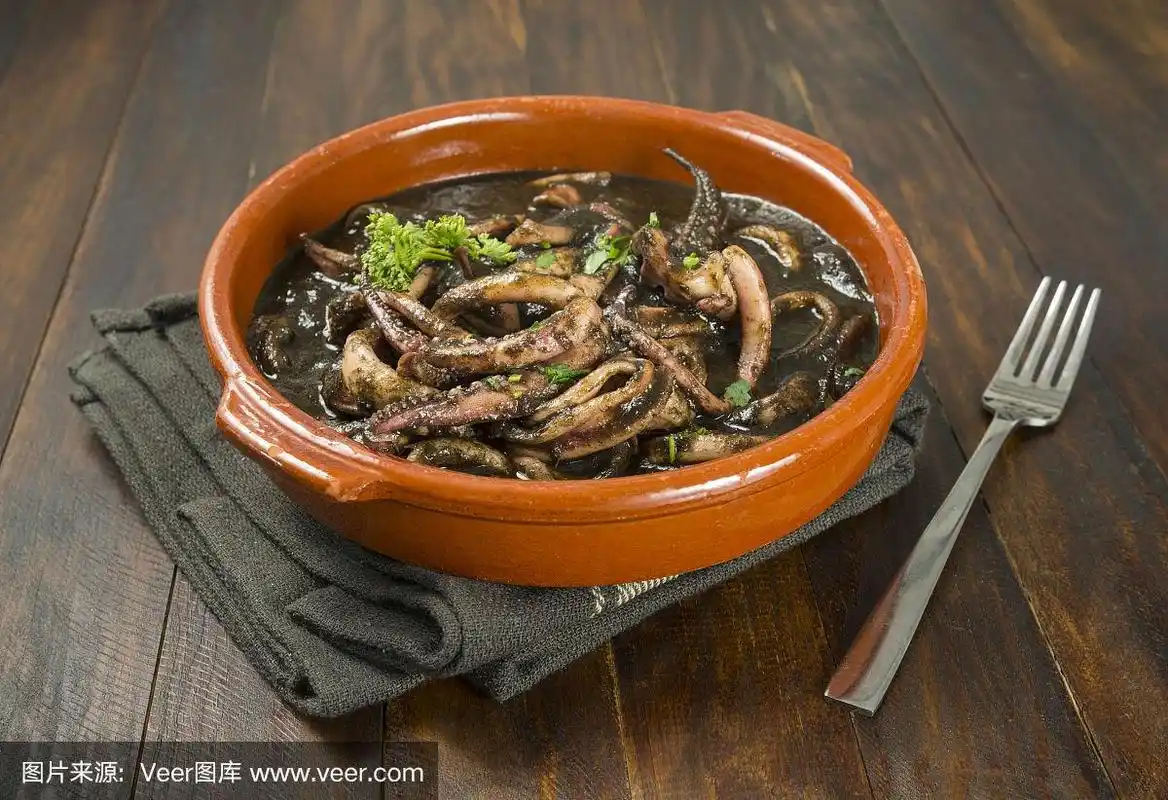 墨水,鱿鱼,地中海文化,传统,晚餐