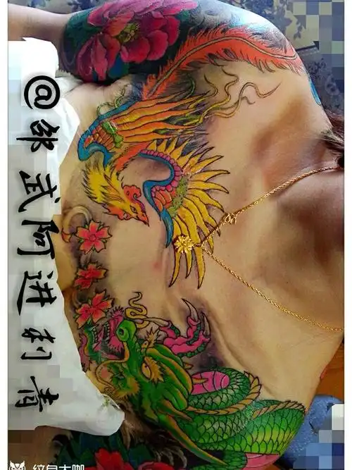 龙凤呈祥_纹身图案手稿图片_阿进的纹身作品集