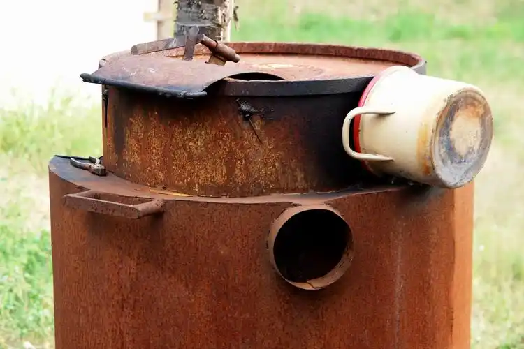 金属,熔炉,锅,金属板,钢,铁锈,旧,户外,物体