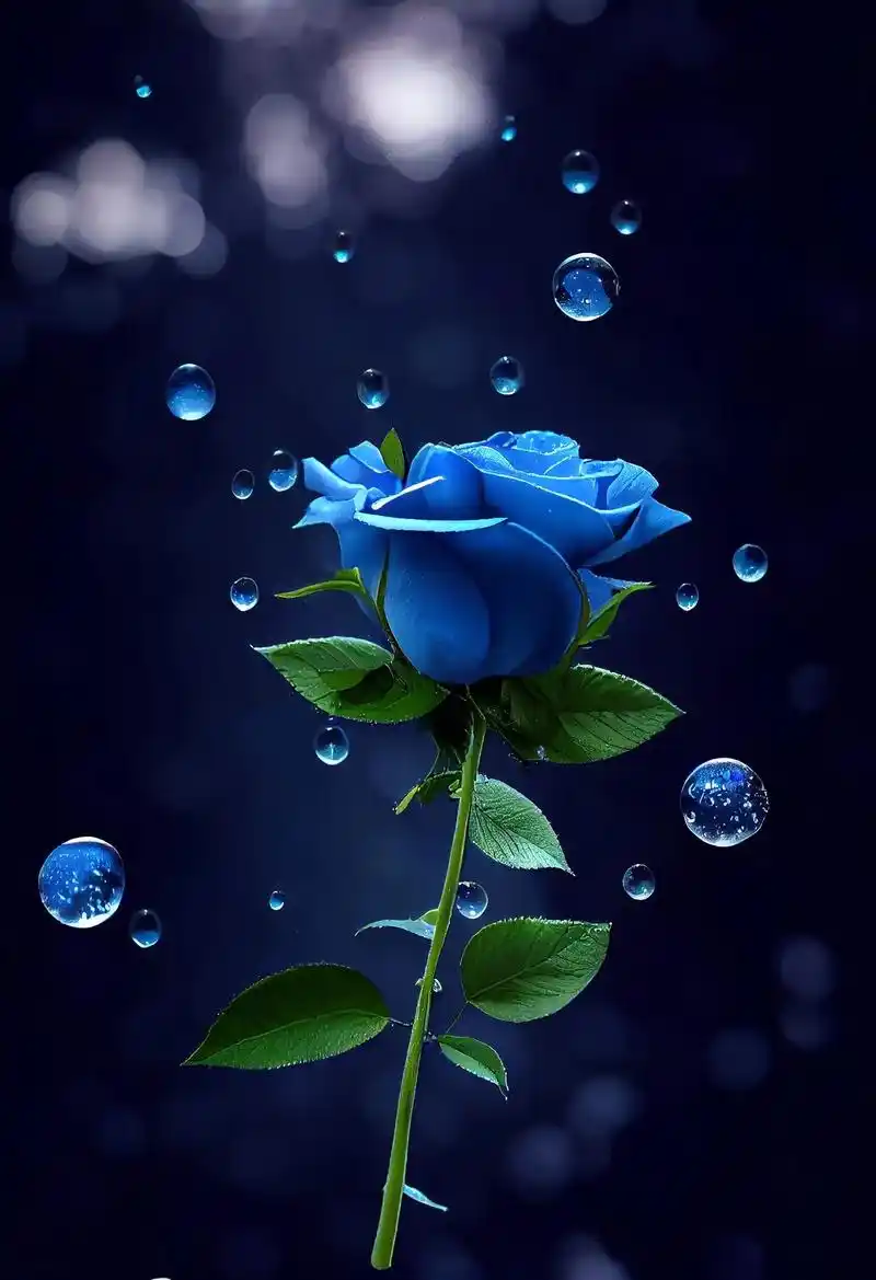 有一种玫瑰叫碎冰蓝,他有一个很浪漫的花语:我送你 - 抖音