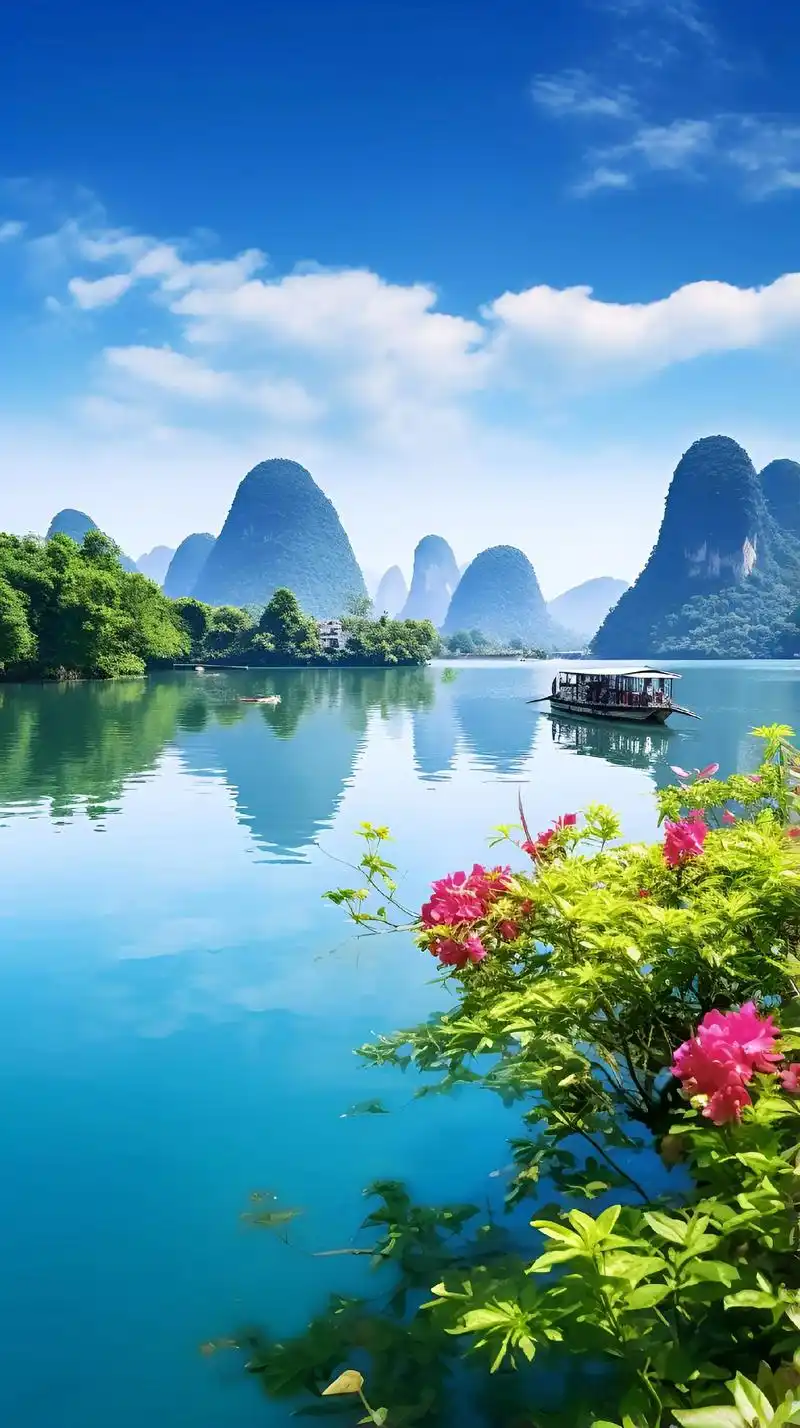 桂林山水被誉为中国最美的山水之一,每一张风景照片都能成为你手 - 抖