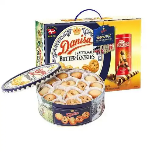 皇冠丹麦曲奇饼干特别礼盒装含音乐盒进口多包装随机发货礼盒皇冠曲奇