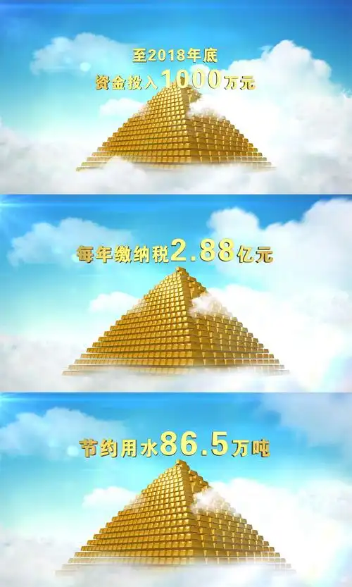 金字塔数据文字标题ae模板