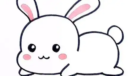 一起来画可爱的小白兔吧