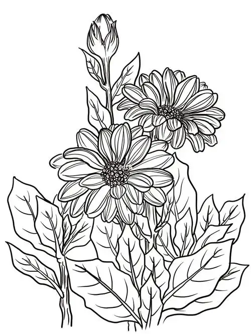 南非万寿菊依然临摹自《自在飞花》#控笔训练  #procreate  #画画