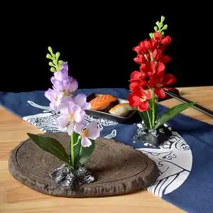 酒店摆盘装饰花草盘饰刺身菜品寿司创意小摆件西餐冷盘点缀花围边