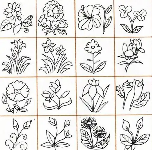 渐变花朵简笔画集