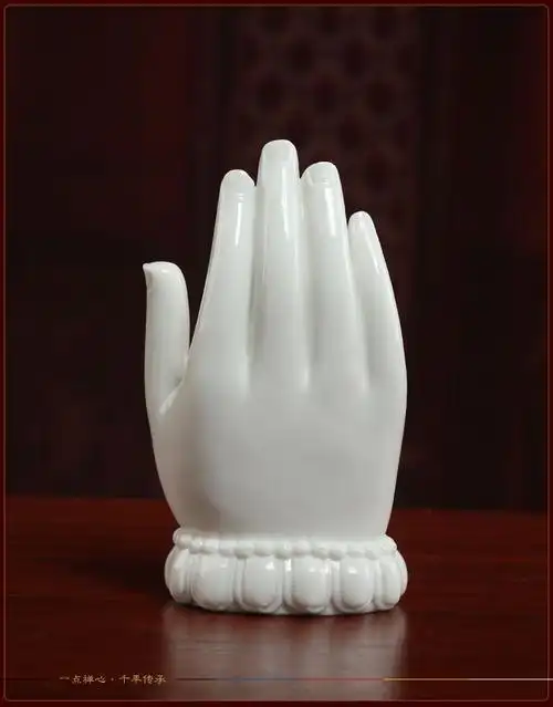 戴玉堂祥云莲花手陶瓷佛手金色如来神掌五指山只手遮天家居饰品玄关