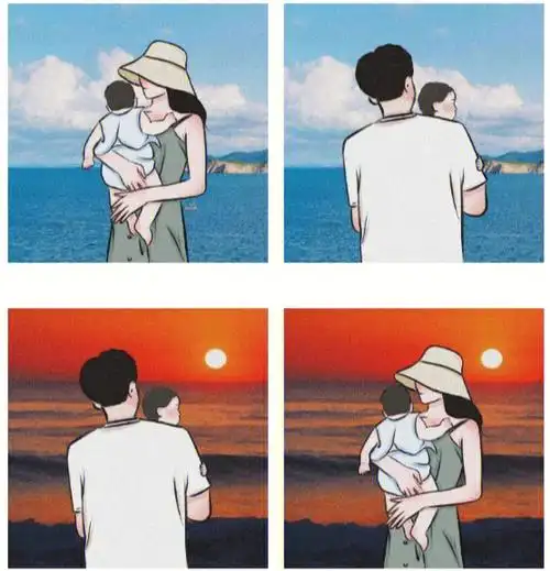 温暖有爱的亲子头像