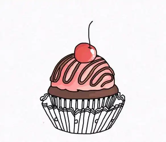 手帐素材,儿童简笔画教程:巧克力蛋糕,海绵宝宝,小女孩头像 - 265学校