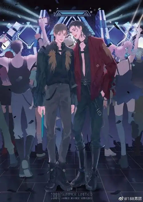 188男团夏日限定#图片对应人物:邵群x李程秀李玉x简隋英原炀x顾青裴