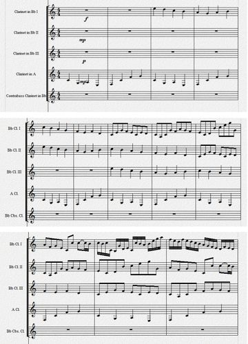 单簧管四重奏-卡农canon-总谱分谱