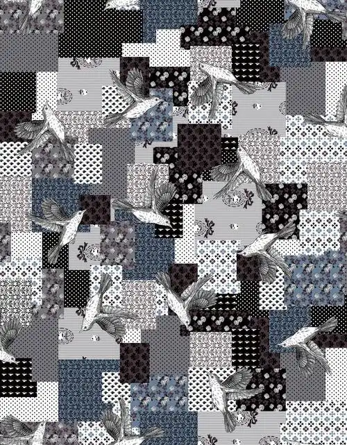 实物面料混合花纹免费素材