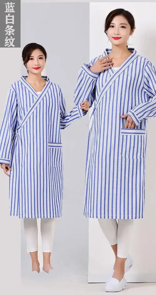 病号服孕妇裙子装男女长袖大褂病人服患者服病员服病服睡衣美容医院