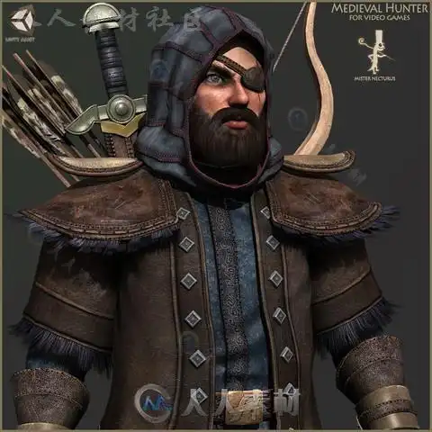 中世纪猎人3d模型unity素材资源