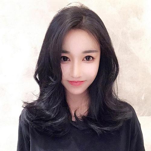 假发女中分刘海中长卷发韩国大波浪圆脸中长发仿真大头皮全头套