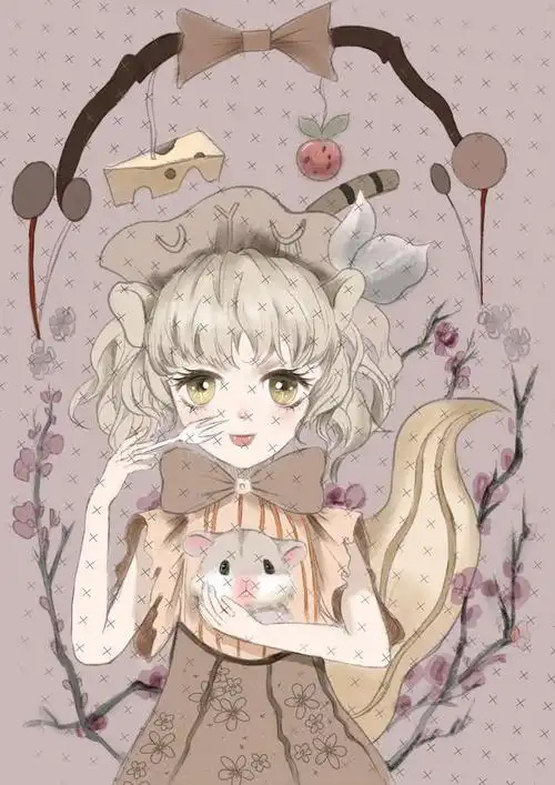 仓鼠拟人稿竖图