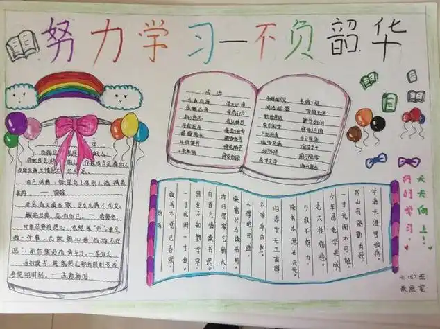 努力学习宣传手抄报学习手抄报